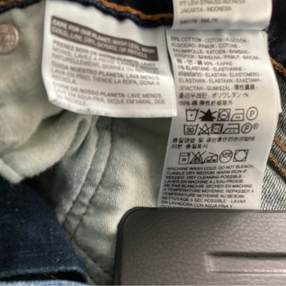 Levi's 511 Dark Blue Straight Men's Jeans - Picture 6 of 7